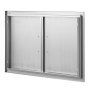 VEVOR BBQ Access Door, 838x558 mm Double Outdoor Kitchen Door, Stainless Steel Flush Mount Door, Wall Vertical Door with Handles, for BBQ Island, Grilling Station, Outside Cabinet