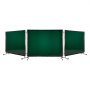 VEVOR Welding Screen with Frame, 3-Panel 6 x 8 FT Welding Curtain Screen, Flame-Resistant Vinyl Safety Protection Screens with 12 Wheels & 6-Level UV Protection for Workshop/Industrial Use, Dark Green