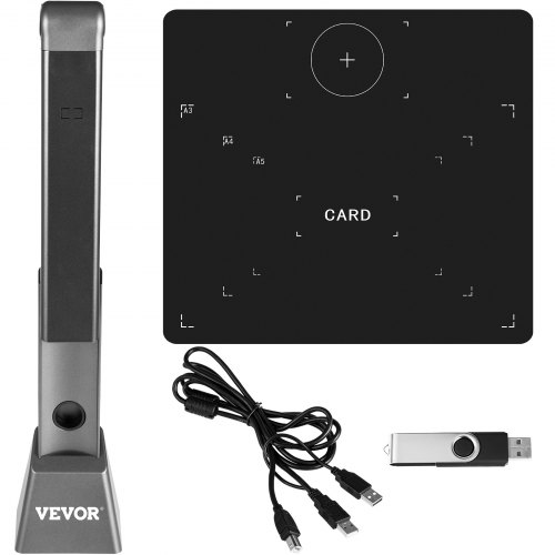 VEVOR Boek Document Camera, A3 Portable Document Scanner, Aluminiumlegering en ABS-kunststof Book Document Scanner, Een Seconde Scannen, Gebruikt in Scholen, Bibliotheken, Banken en Andere Plaatsen