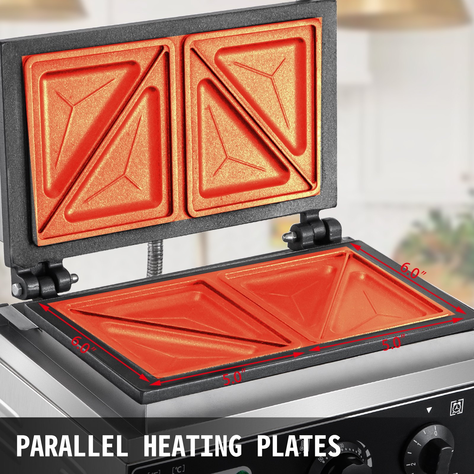 Vevor Contactgrill Ht-112, Tosti Ijzer Gril 1550 W, Commerciële Sandwichmachine