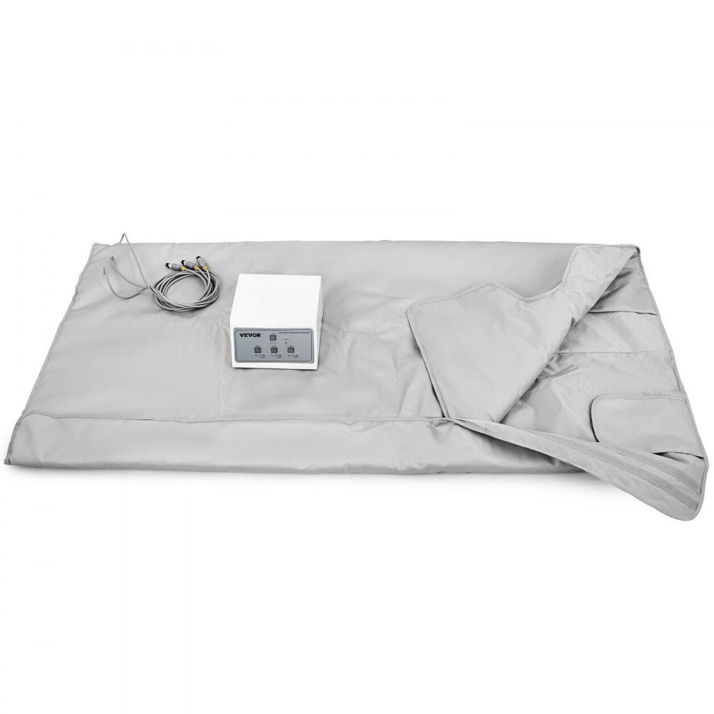 VEVOR 660W Sauna Blanket Infrared FIR 3 Zones Sauna Blanket Weight Loss Spa Detox Slimming Machine(660W 77°F - 185°F)