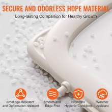 VEVOR Glijbaan Kinderplezierglijbaan Kinderglijbaan HDPE Tuinglijbaan max. 50 kg Peuterglijbaan voor 1-12 jaar Babyglijbaan Speelgoed Binnen- en buitenglijbaan met glijbaan Wit 1960x540x615mm