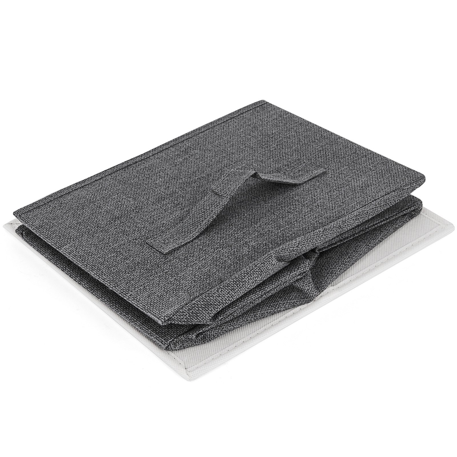 Opbergdoos met 5 lades MDF stof kubieke ladekast donkergrijs