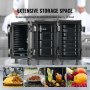 VEVOR geïsoleerde voedselcontainerdrager voorlader cateringbox met wielen 109 Qt zwart