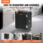 VEVOR Insulated Food Pan Carrier, 109 Qt Hot Box for Catering, LLDPE Food Box Carrier with Double Buckles, Front Loading Food Warmer with Handles, End Loader with Wheels for Restaurant, Canteen, etc.