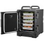 VEVOR Insulated Food Pan Carrier, 81 Qt Hot Box for Catering, Food Box Carrier with Double Buckles, Front Loading Food Warmer with Handles, Stackable End Loader for Restaurant, Canteen