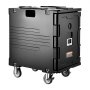 VEVOR Insulated Food Pan Carrier, 95 Qt Hot Box for Catering, Food Box Carrier with Buckle, Front Loading Food Warmer with Handles, End Loader with Wheels for Restaurant, Canteen