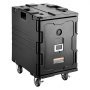 VEVOR Insulated Food Pan Carrier, 95 Qt Hot Box for Catering, Food Box Carrier with Buckle, Front Loading Food Warmer with Handles, End Loader with Wheels for Restaurant, Canteen