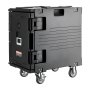 VEVOR Insulated Food Pan Carrier, 95 Qt Hot Box for Catering, Food Box Carrier with Buckle, Front Loading Food Warmer with Handles, End Loader with Wheels for Restaurant, Canteen