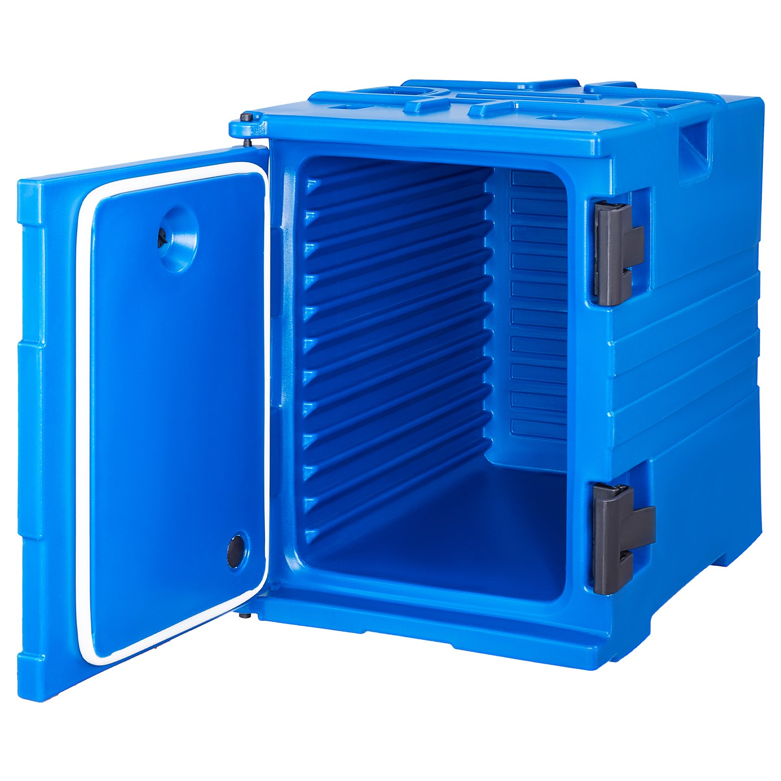 VEVOR Geïsoleerde voedselcontainerdrager, warmhoudbox voor catering, 90 L, voedselcontainer met dubbele gespen en handgrepen, voedselcontainerdrager, voedseltransportbox voor restaurantkantine, blauw