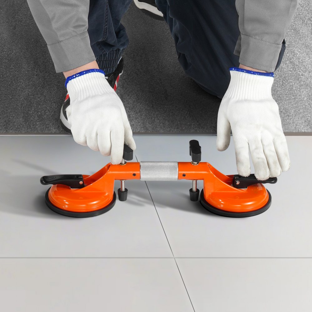 VEVOR Naadloze Naadzetter 2-Pack Graniet Naadverbinder met 125 mm Vacuüm Zuignappen, voor het Verbinden en Egaliseren van Naden, 180° Verstelbaar, Ideaal voor Tegels, Stenen, Marmeren Platen