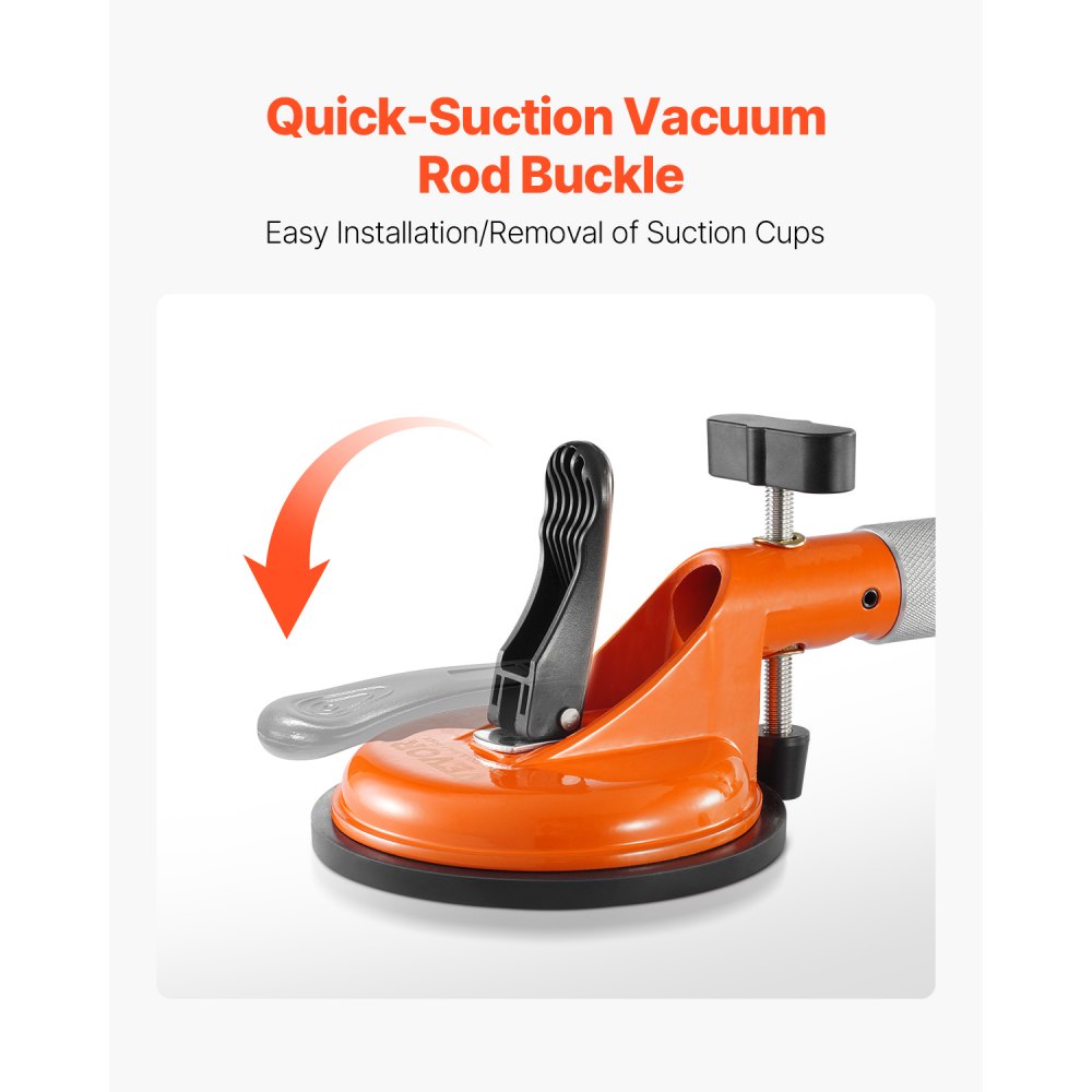 VEVOR Naadloze Naadzetter 2-Pack Graniet Naadverbinder met 125 mm Vacuüm Zuignappen, voor het Verbinden en Egaliseren van Naden, 180° Verstelbaar, Ideaal voor Tegels, Stenen, Marmeren Platen