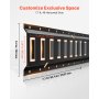 VEVOR E-Track bevestigingsrails, 4-pack, 2,3 m. E-Track rails bevestigen lading en zware lasten tot 909 kg, aanhangwagenbevestigingssysteem voor garages, bestelwagens, motorbevestigingsrails, ATV-bevestigingen