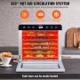 VEVOR 700 W dehydrator stainless steel, 300 x 280 mm 6 pcs. trays 360° dry, dehydrator, 35-85℃ temperature control, 0.5 to 48 hour timer, overheating protection, recipe booklet for meat, fruit, vegetables