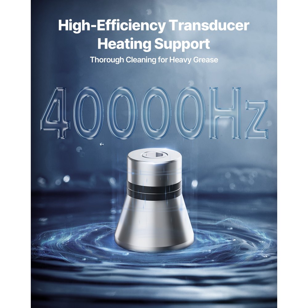 VEVOR ultrasone reiniger, professioneel ultrasoon reinigingsapparaat met draaiknopbediening, 10 liter inhoud, reinigingsapparaat met mandje en reinigingsbal, ultrasone reiniger voor horloges, scheermesjes, sieraden en munten.