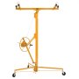 VEVOR 4877 mm Drywall Lift, Heavy-Duty 68 kg Sheetrock Hoist with Adjustable Telescoping Arm, Lockable Wheels, Drywall Lifter Panel Jack Hoist Tools Ideal for Ceiling & Wall Installation (Yellow)