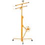 VEVOR 4877 mm Drywall Lift, Heavy-Duty 68 kg Sheetrock Hoist with Adjustable Telescoping Arm, Lockable Wheels, Drywall Lifter Panel Jack Hoist Tools Ideal for Ceiling & Wall Installation (Yellow)