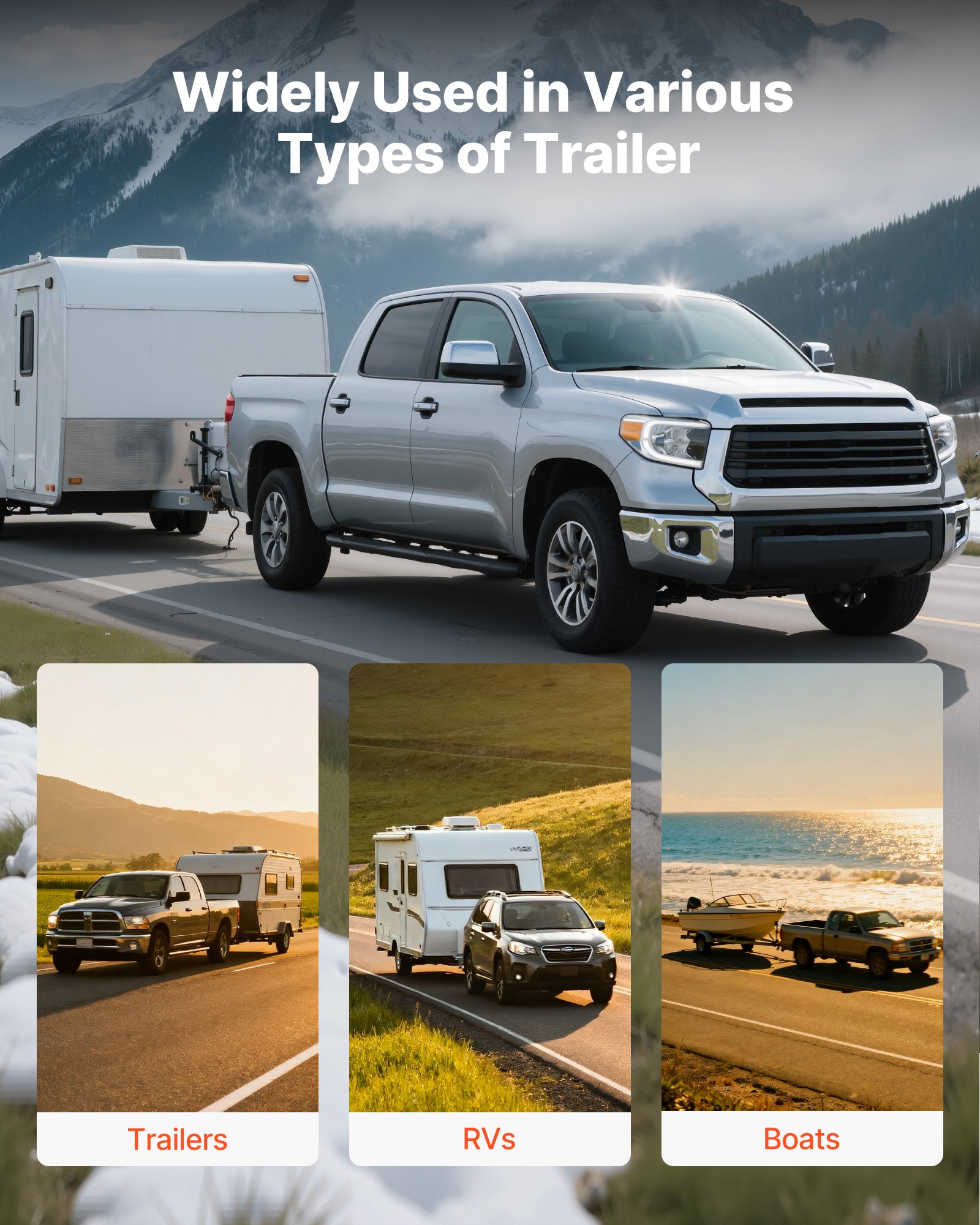 VEVOR Trailer Hitch Lock Kit, Compatible with 2-5/16 in Couplers, Heavy-Duty Anti-Theft Trailer Ball Lock with 3 Keys & Padlock, Prying-Resistant & Impact-Resistant, Fits for RVs, Boats, Trailers