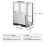 VEVOR Commerciële Nacho Chip Warmer, 80L Chip Warmer Machine met Verwarmingsbasis en Verwarmingslampje, Nacho Machine met Baffle Board, Roestvrij Staal, voor Nacho Chips, Popcorn, Chips, Pinda's