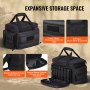 VEVOR Range Bag for 4 Pistols Tactical Gun Range Bag Single Shoulder Strip Black