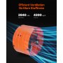 VEVOR Gable Mount Fan, 16 Inch Attic Exhaust Fan with Adjustable Thermostat & Outer Mesh, 2940 CFM House Ventilator Cools Up to 4200 Sq.Ft, Quiet Ventilation for Roof, Garage & Shop, Vibrant Orange