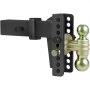 VEVOR verstelbare trekhaak, 6" drop en 4,5" rise, kogelmontage met 2,5" ontvanger, massieve buis, 14.500 lbs GTW, 2" en 2-5/16" 45# stalen trekhaakkogels
