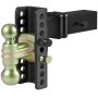 VEVOR verstelbare trekhaak, 6" drop en 4,5" rise, kogelmontage met 2,5" ontvanger, massieve buis, 14.500 lbs GTW, 2" en 2-5/16" 45# stalen trekhaakkogels