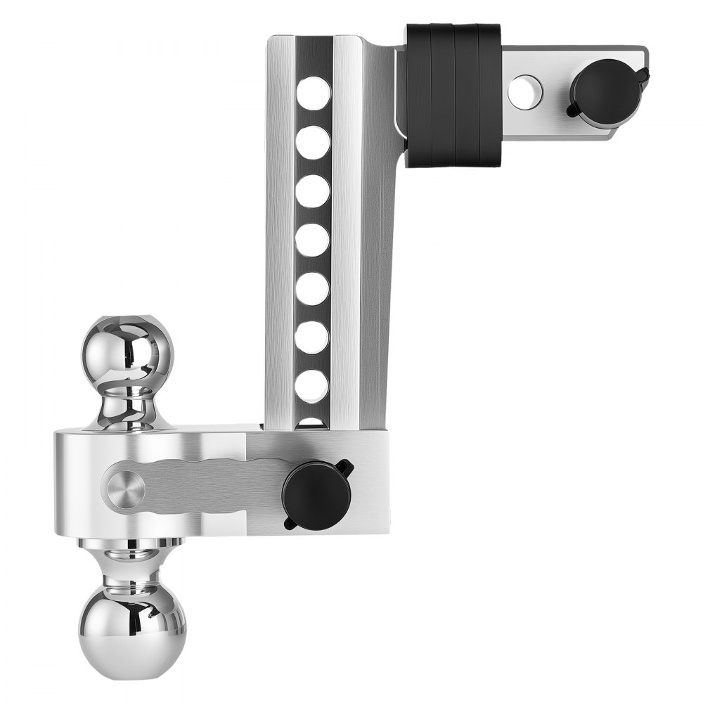 VEVOR Adjustable Trailer Hitch, 8-Inch Drop Hitch, Tri-Ball Mount for 2-Inch Hitch Receiver, Trailer Ball Size 1-7/8", 2" and 2-5/16", Max 15000 lbs Ball Hitch, Towing Hitch for RVs, ATVs, and Trucks