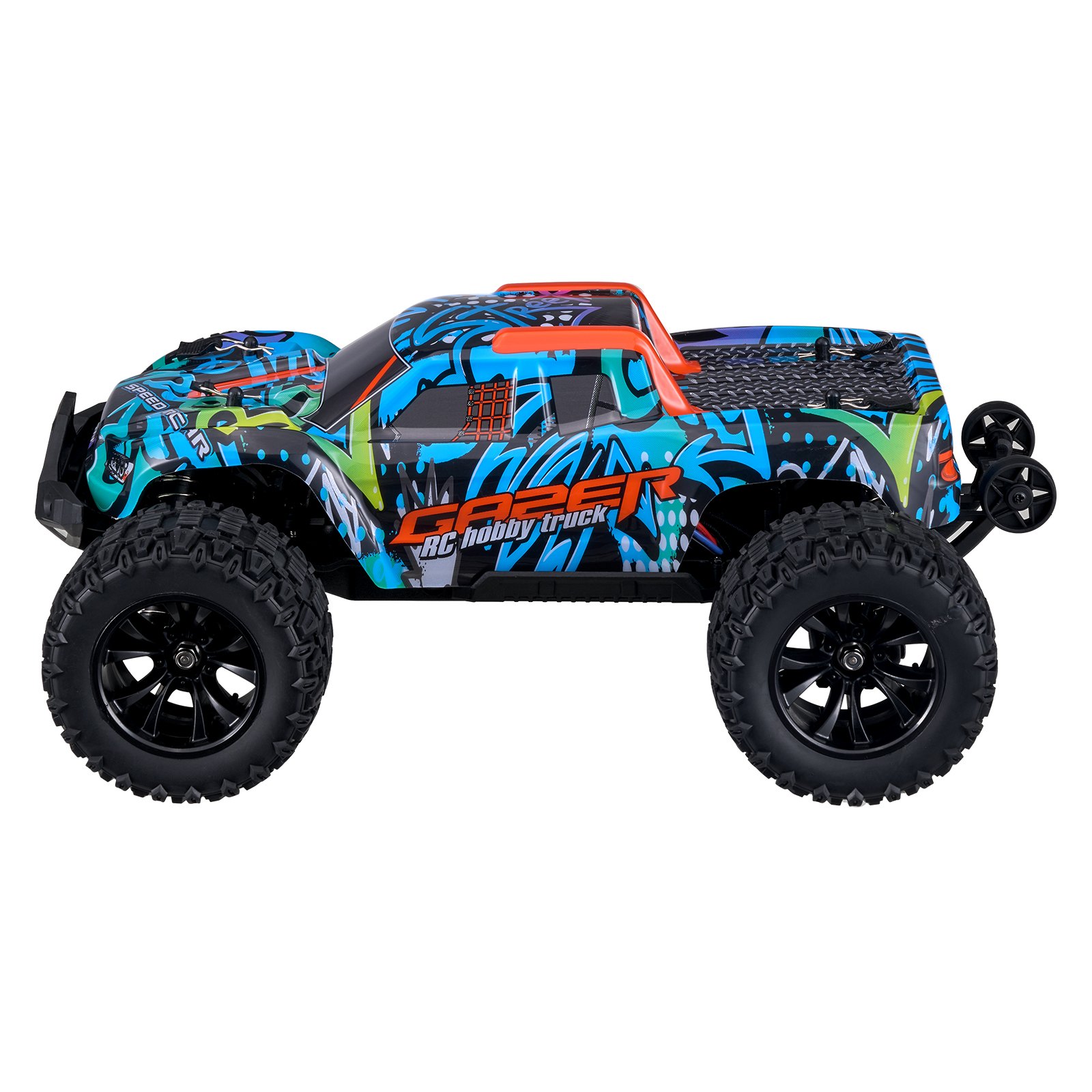 VEVOR Remote Control Car, 1:14 Scale RC Car for Kids, All Terrain 4WD Off-Road Truck with 45° Wheelie & Adjustable Speed, 42 km/h High-Speed Hobby RC Racing Car Toy, Ideal Gift for 8+ Year Boys Girls
