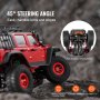VEVOR Remote Control Car, 1:24 Scale RC Car for Kids, All Terrain 4WD Off-Road Truck with Full Lighting & 2 Rechargeable Batteries, 2-Speed Adjustable Hobby Racing Car Gift for 14+ Years Boys Girls