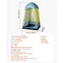 VEVOR 1-kamer douchetent, toilettent (1397x1397x2184 mm) omkleedtent incl. haringen, touwen, draagtas en stalen stok, gemaakt van 200D Oxford-stof voor kamperen, strand, vissen, groen