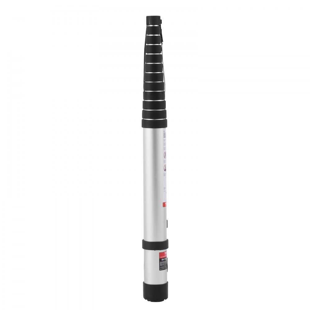 VEVOR Telescoping Ladder, 16.4FT Aluminum Lightweight Extension Ladder, Multi-button Retraction Collapsible Ladder, 375 LBS Capacity with Non-slip Feet, Portable Compact Ladders for Home, RV, Loft