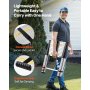 VEVOR 3.8m Telescoping Ladder, Aluminum Lightweight Multi-Purpose Collapsible Extension, One-Touch Retraction Ladder, Heavy Duty 150kg Max Capacity with Non-Slip Feet, for Home, Outdoor Work, Loft