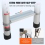 VEVOR Telescopische Ladder, 6,2 m Lichtgewicht Aluminium Uitschuifladder, Opvouwbare Ladder met Multifunctionele Uitschuifladder, Draagvermogen 190 kg met Antislip Sporten, Draagbare Compacte Ladder voor Thuis, Camper, Zolder
