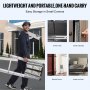 VEVOR Telescopische Ladder, 6,2 m Lichtgewicht Aluminium Uitschuifladder, Opvouwbare Ladder met Multifunctionele Uitschuifladder, Draagvermogen 190 kg met Antislip Sporten, Draagbare Compacte Ladder voor Thuis, Camper, Zolder