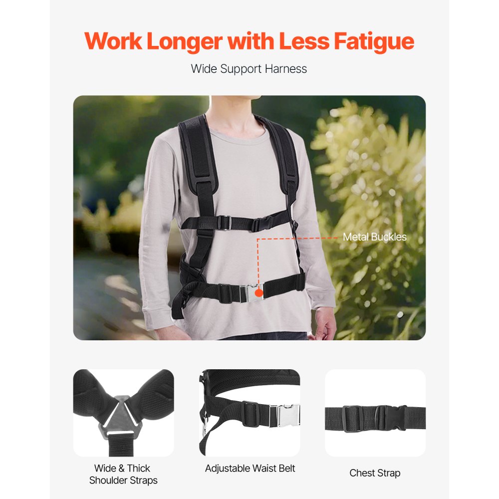 VEVOR 6358 mm telescopische hogedrukreinigerlans, telescopische spuitlans, 4000 PSI telescopische spuitlans met verlengstangen, borstelkop, draaibare koppeling, 7 sproeiers, steunband, voor dakgoten