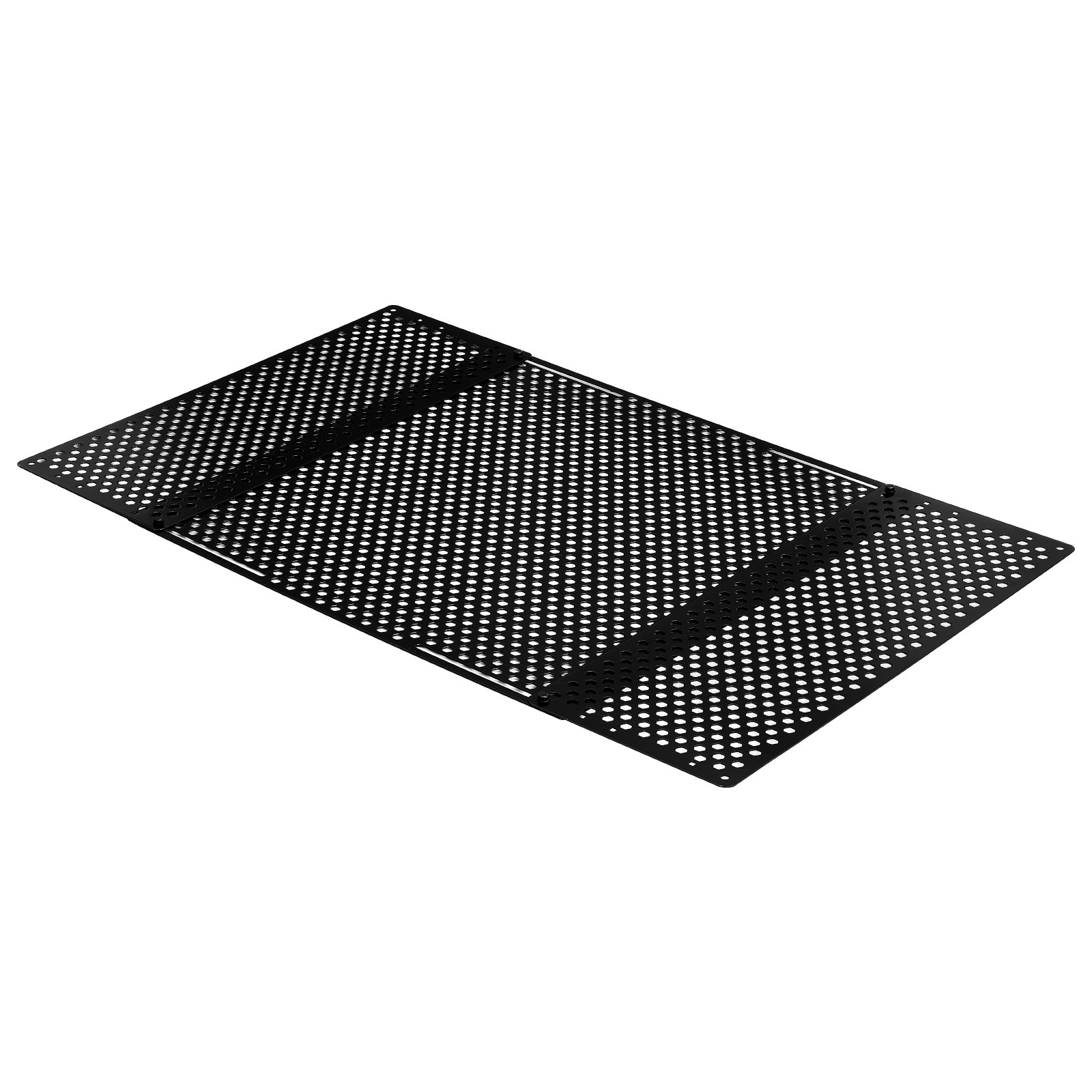 VEVOR RV Screen Door Protector, Adjusts from 558.8–800 mm, Adjustable Door Grille, Easy to Install, Reinforced Breathable Honeycomb Holes, Iron Camper RV Entry Protector for Pet Protection, Black