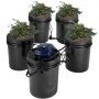 VEVOR RDWC Hydroponics System Recirculating Deep Water Culture 4 Buckets 5 Gal