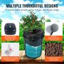VEVOR DWC Hydroponics Kweeksysteem, Hydroponisch kweeksysteem, Diepwatercultuur 5 Gallons 4 Emmers, DWC-systeem met luchtpomp, luchtstenen en waterniveau-indicator voor bladgroenten