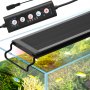 VEVOR 14W Full Spectrum Aquarium Light with 24/7 Natural Mode, Adjustable Timer & 5 Level Brightness, with Extendable Aluminum Alloy Brackets for 30 to 46 cm Freshwater Planted Aquariums