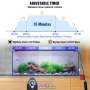 VEVOR 22W Full Spectrum Aquarium Light with 5 Levels Adjustable Brightness, Adjustable Timer & Power-Off Memory, with ABS Shell Extendable Brackets for 76-91cm Freshwater Aquariums