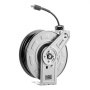 VEVOR Pressure Washer Hose Reel, 19.8 m x 6.4 mm Retractable Power Heavy-Duty Steel Washer Hose Reel, 3200PSI Max, Auto-Rewinding, Flexible Wall/Floor Mounted for Car Washing,Garden,Floor Cleaning