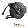 VEVOR Pressure Washer Hose Reel, 18.3 m x 6.4 mm Retractable Power Heavy-Duty Steel Washer Hose Reel, 4000PSI Max, Auto-Rewinding, Flexible Wall/Floor Mounted for Car Washing,Garden,Floor Cleaning