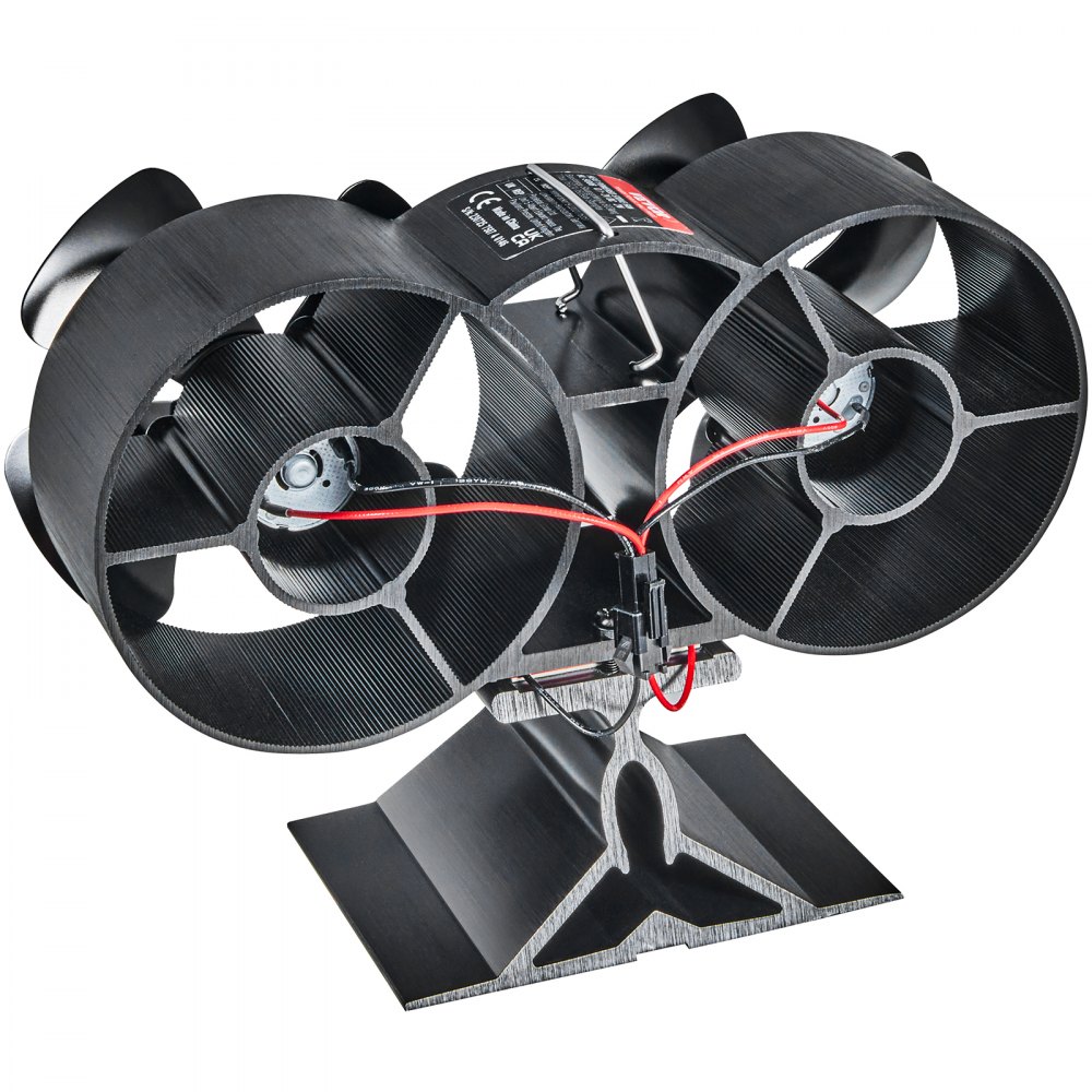 VEVOR Open haardventilator Magnetisch 204x92x138mm Stille open haardventilator <25dB Kachelventilator zonder elektriciteit 340m3/h (200CFM) Open haardventilator voor hout/brandhout/vuurplaats/kachelpijp