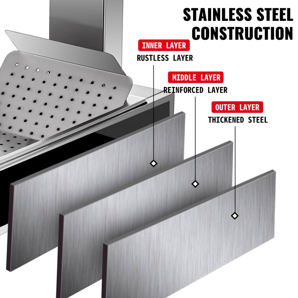 Vevor Verwarmingsbrug, Commerciële Warmtelamp 1000 W Roestvrij Staal 7 Kg 30-85℃