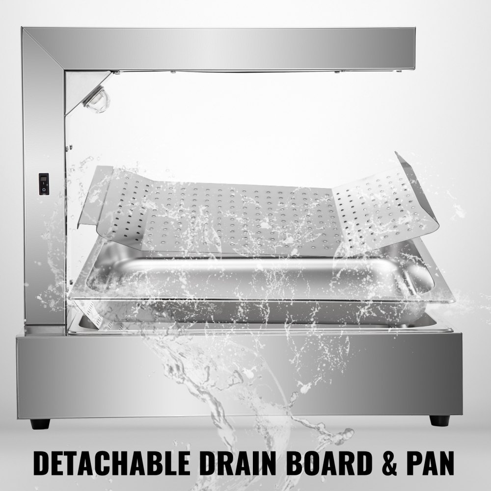 Vevor Verwarmingsbrug, Commerciële Warmtelamp 1000 W Roestvrij Staal 7 Kg 30-85℃