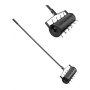 VEVOR Rolling Lawn Aerator, 18-inch Heavy-Duty Manual Rolling Aerator Lawn with Detachable Handle and 27 Iron Spikes, Rolling Lawn Aeration Tool for Garden Patio Yard Compacted Soils and Lawns, Black