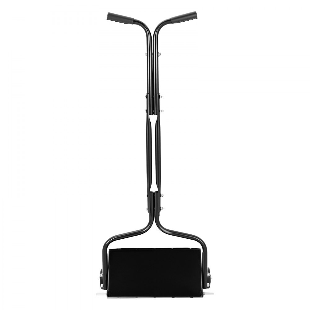 VEVOR Handmatige gazonbeluchterrol 45 cm, gazonbeluchter met een werkdiepte van 5 cm en 4 rollen, 18 kg zware stalen gazonbeluchter, gazonrol voor verdichte grond, gazononderhoud, tuin, zwart