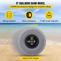 VEVOR Beach Balloon Wheels, 10" Replacement Sand Tires, PVC Cart Tires for Kayak Dolly, Canoe Cart and Buggy with Free Air Pump, 2-Pack