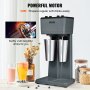 VEVOR Pro Drink Mixer Drinks Mixer 750W 820mL Double Head Milkshake Machine, 3 Speed ​​Adjustable 15000/18000/21000RPM, Stainless Steel Cup Milk & Protein Shake, Drink Mixer, Cocktail